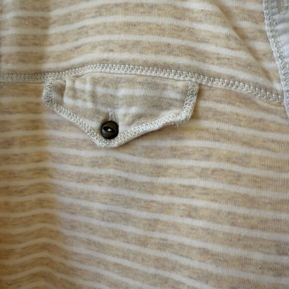 Ralph Lauren Jean Co.  Striped Beige Short Sleeve Top - M - Great Condition - Picture 4 of 7
